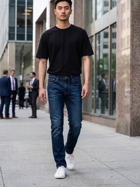 Goodfellow & Co Blue Slim Jeans with Natural Fading